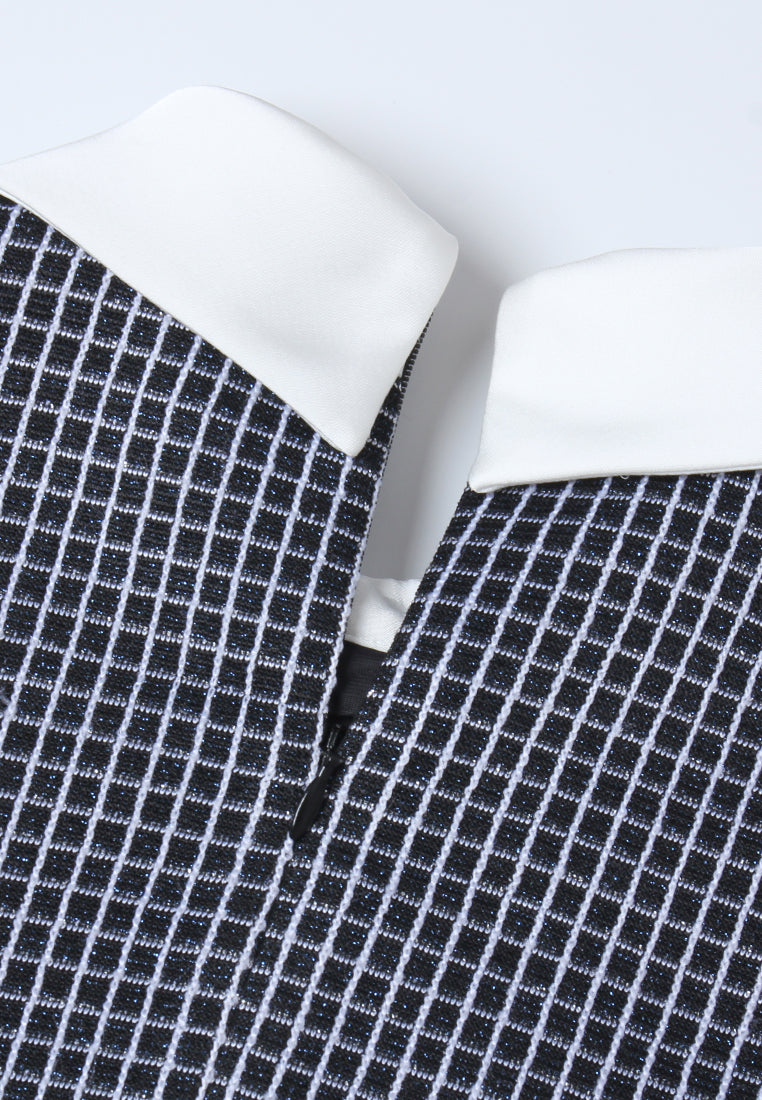 Gilded Edge Tweed Column Dress