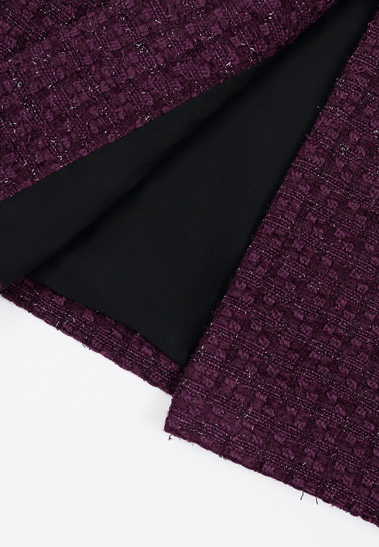 Violet Tweed Fleur Argent Coat