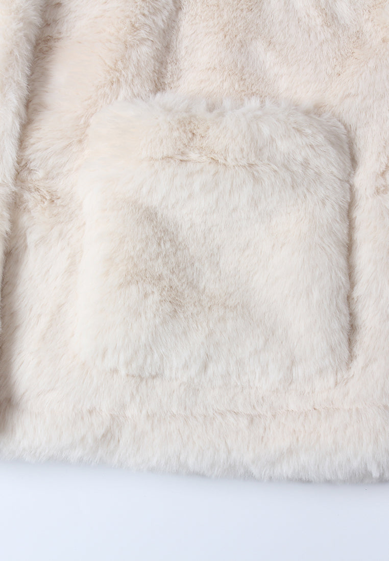 Snowflake Crème Fur Cape