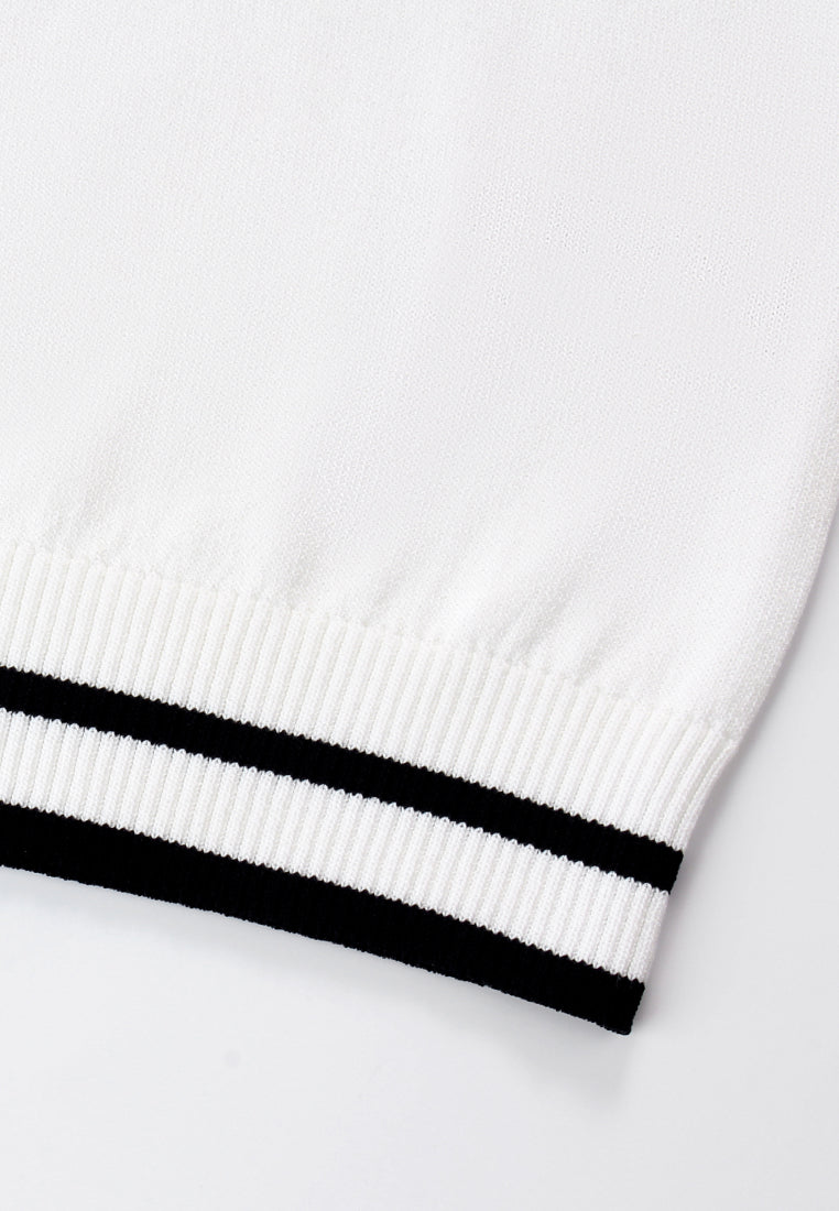 Signature Emblem Ribbed Top