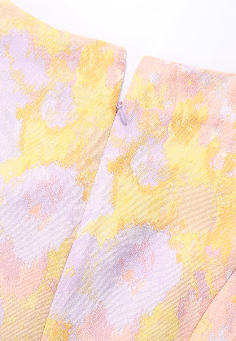 Watercolor Bloom Symphony Dress