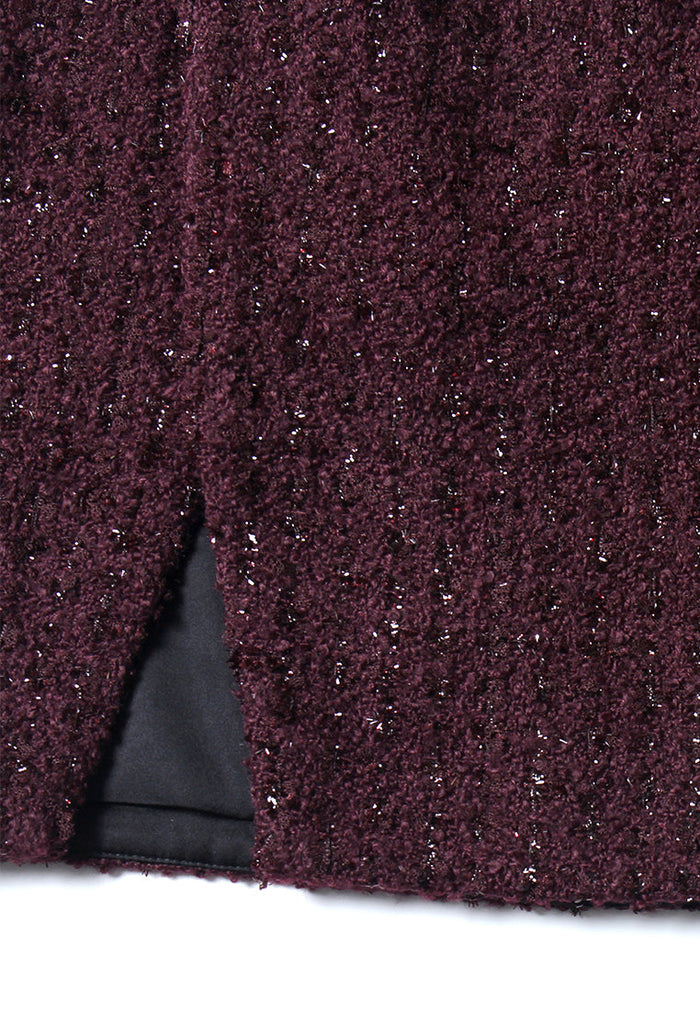 Bordeaux Éclat Wrap Skirt