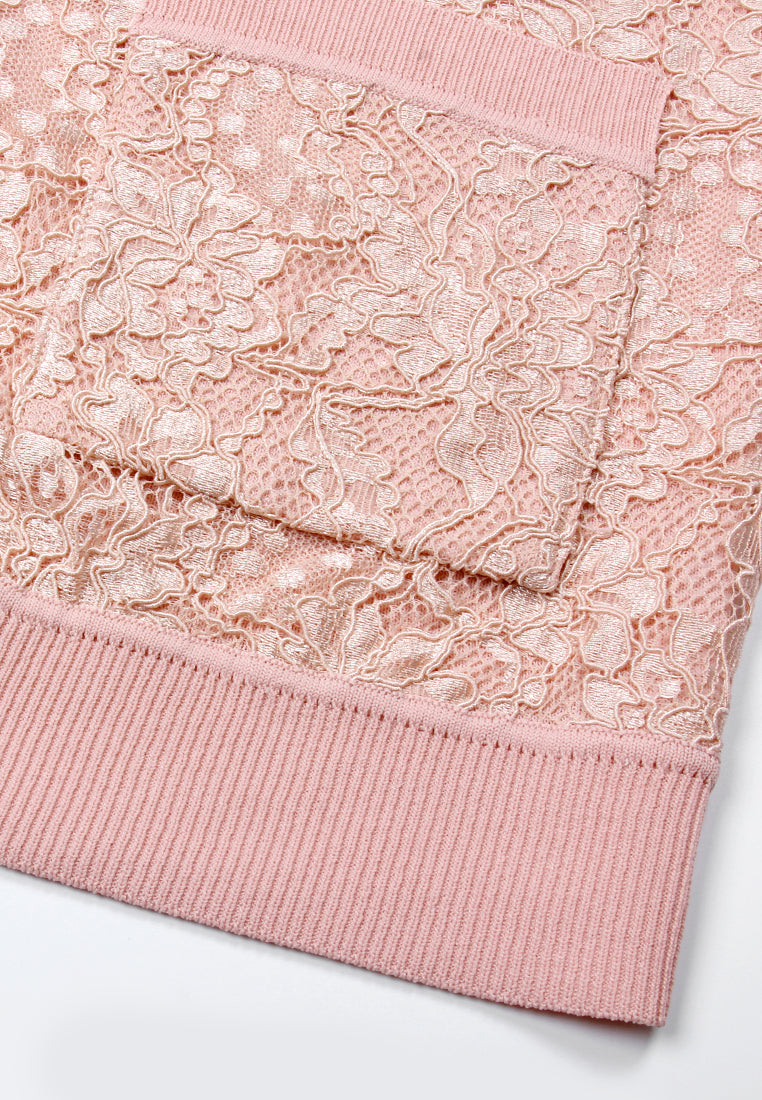 Blush Elegance Lace Cardigan
