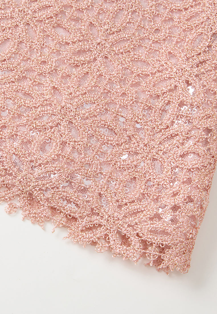 Lurex Crochet-lace Sequin Midi Dress