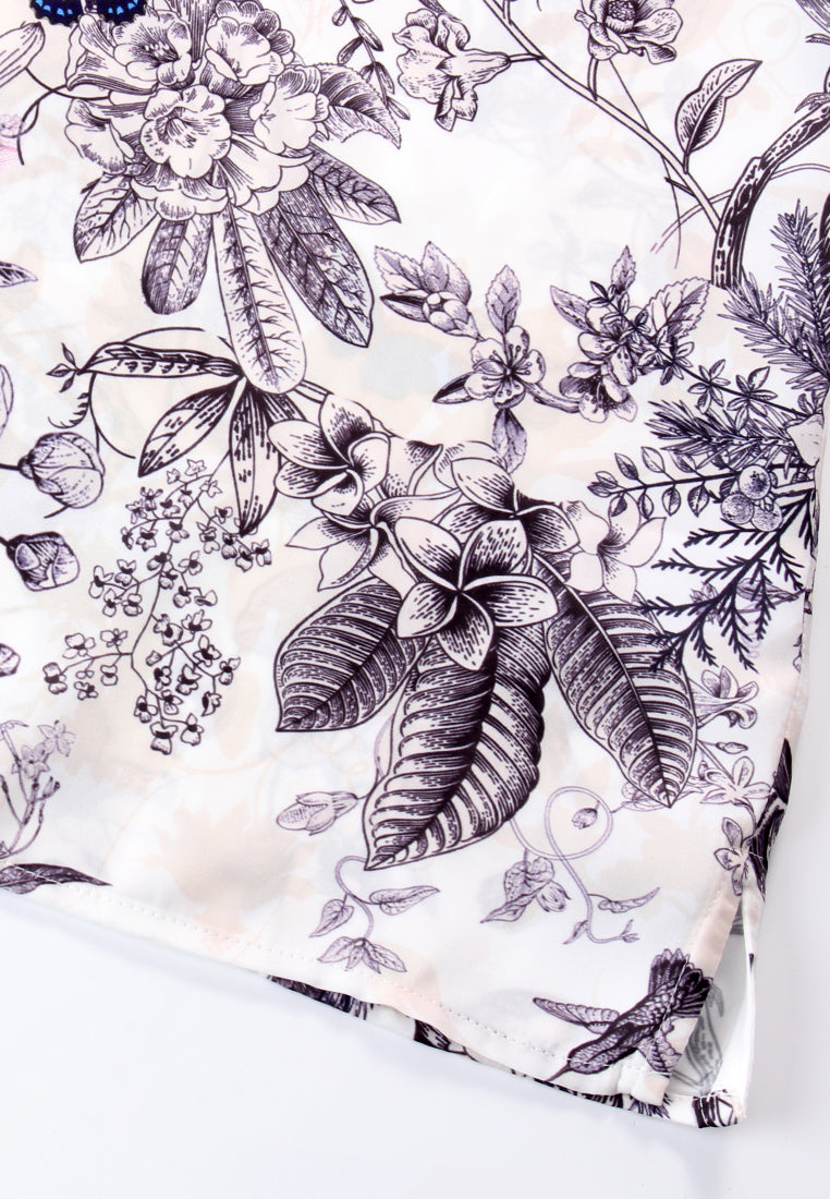 Bluejay Garden Print Top
