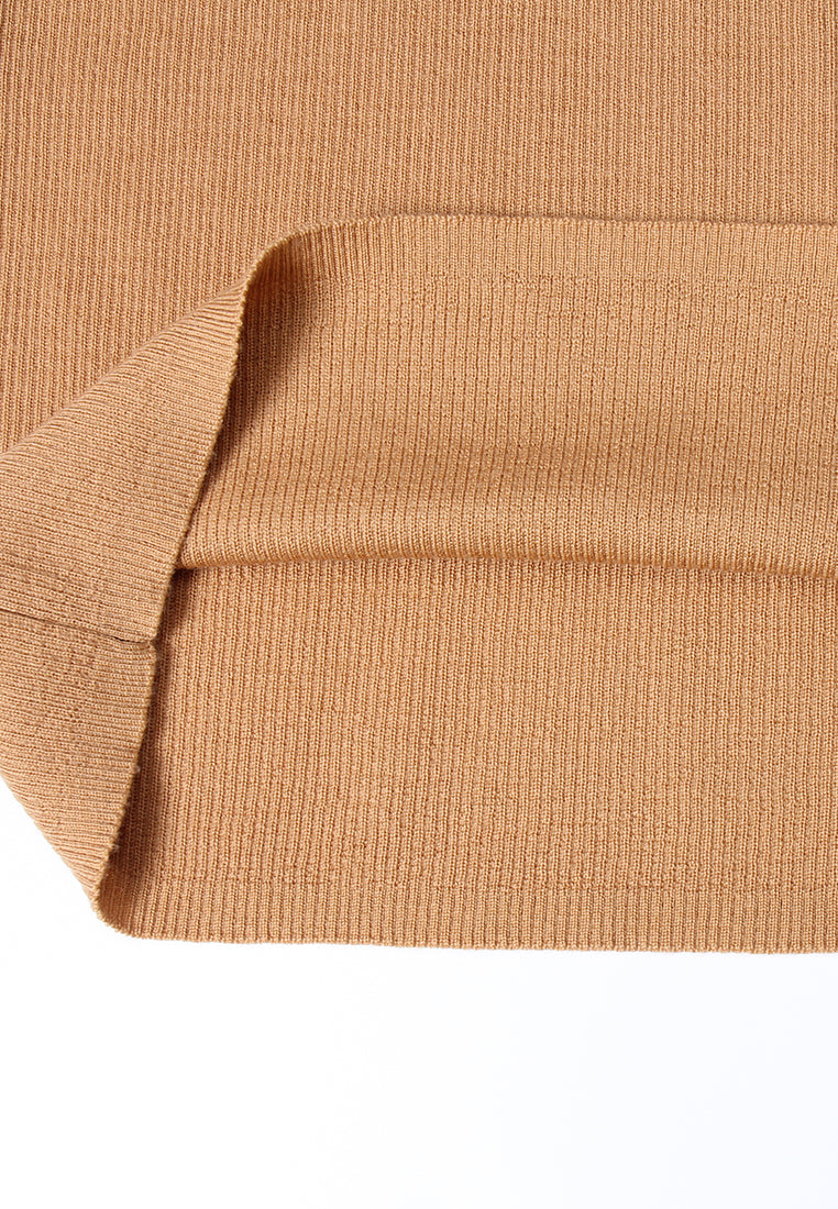 Ribbed Mock Neck Sweater