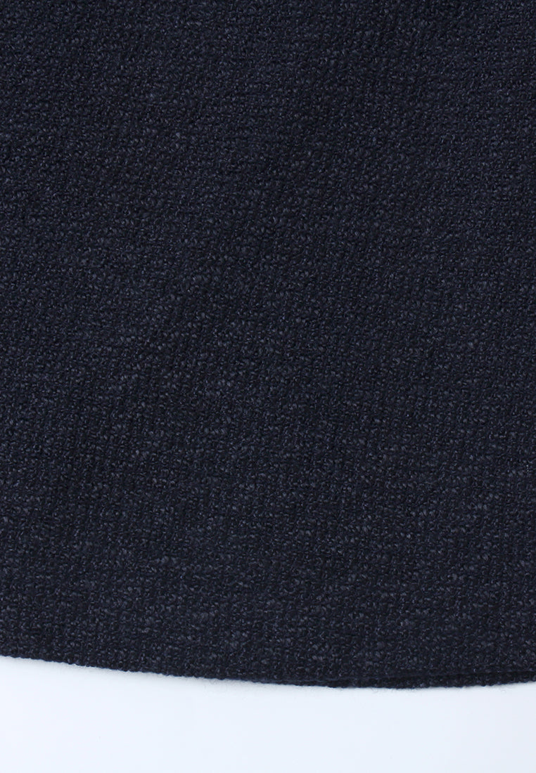 Lueur Embellished Neckline Tweed Dress