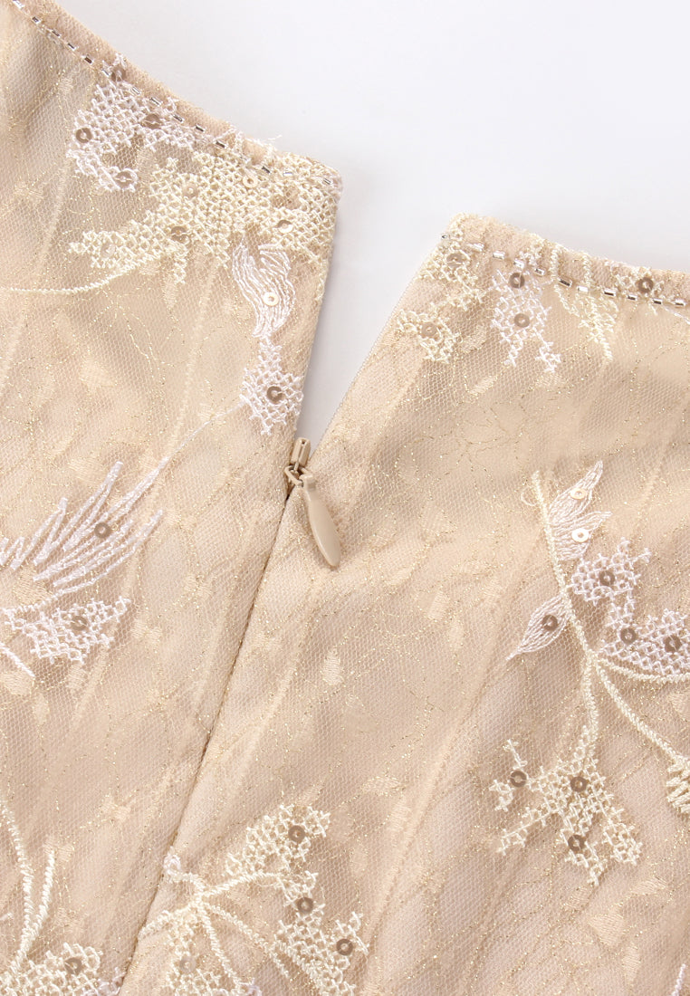 Champagne Jardin Étoilé Dress
