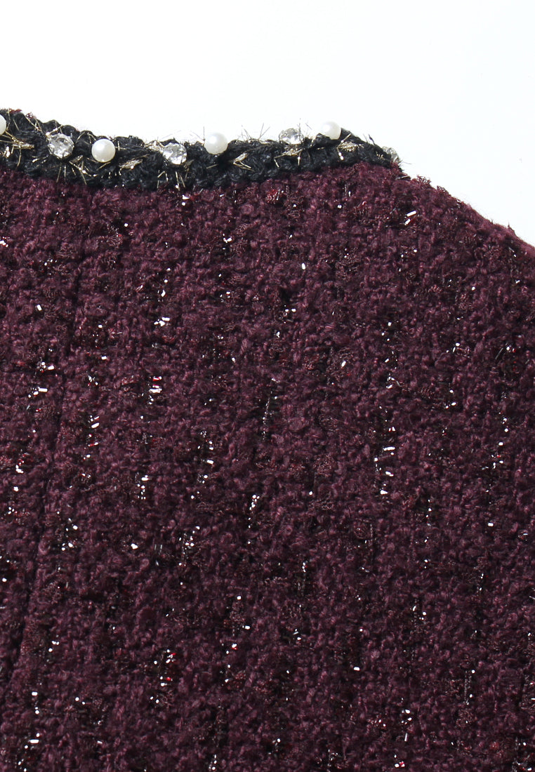 Bordeaux Bijou Trim Jacket