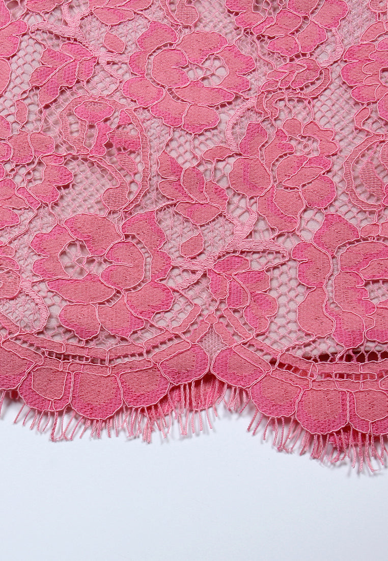 Blush Elegance Lace Blouse