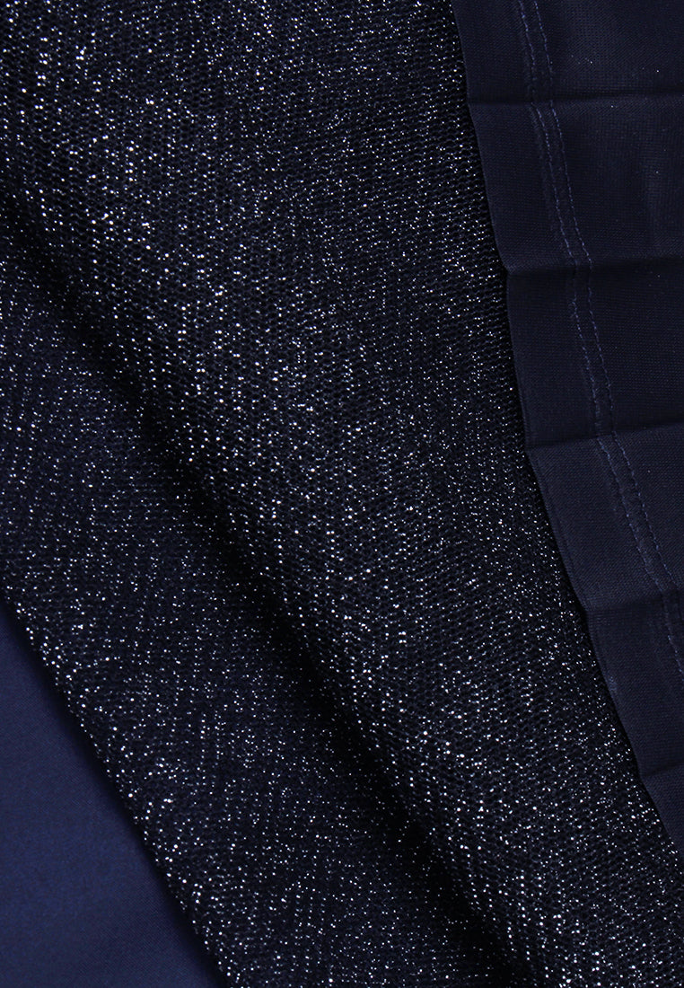 Lurex Tweed Scallop-Hem Dress