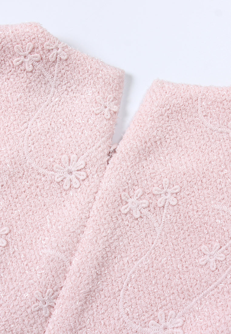 Blush Elegance Embroidered Dress