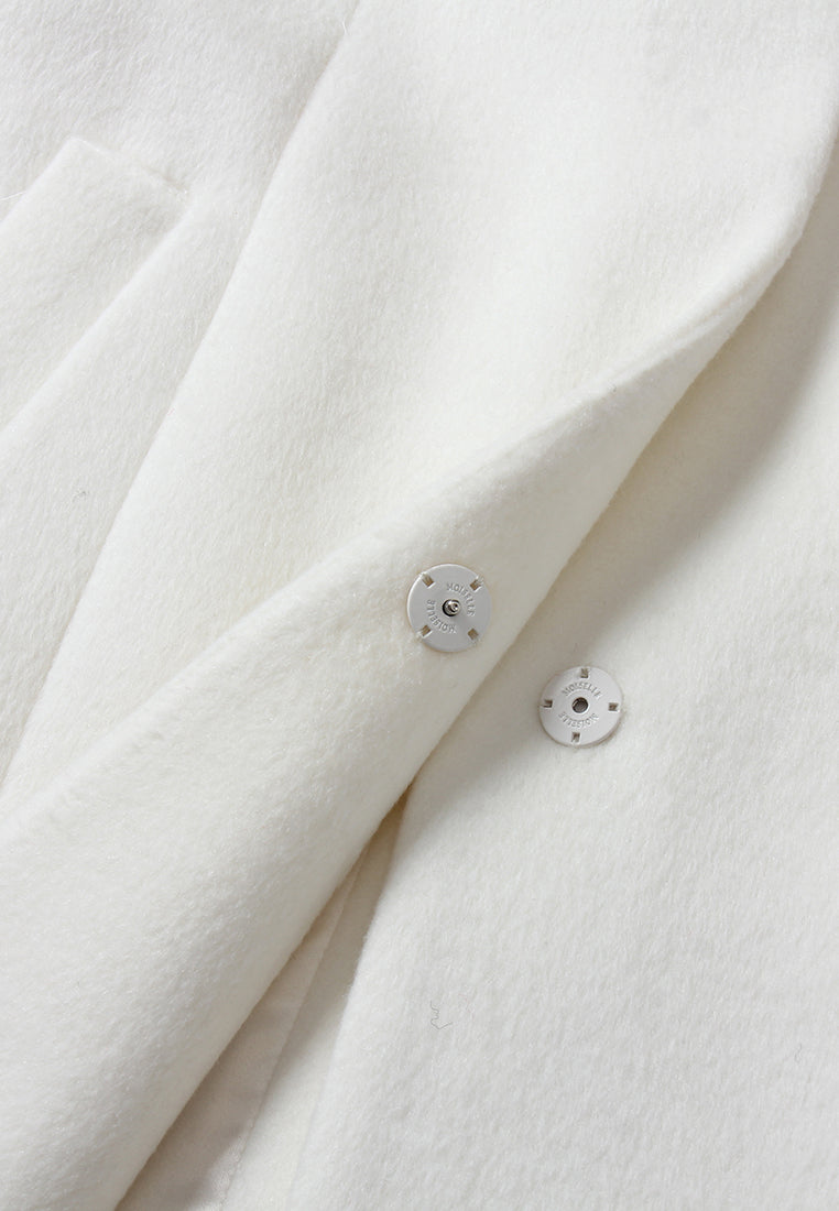 Éclat Neige Manteau à Col Fourrure