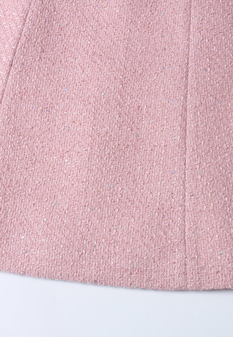 Rose Frange Tweed Dress