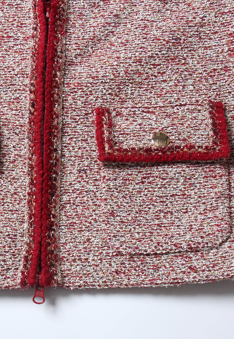 Rouge Tresse Fringe Jacket