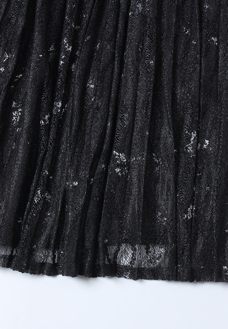 Noir Lumière Panel Midi Dress