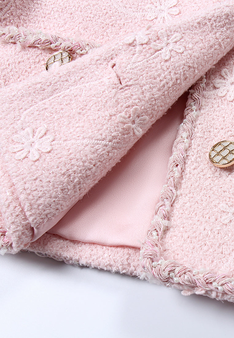 Blush Elegance Embroidered Jacket
