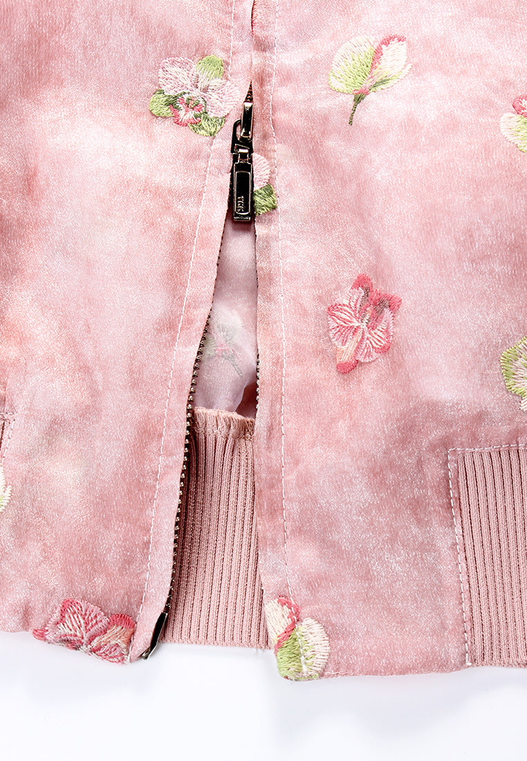 Rosé Blossom Embroidered Jacket