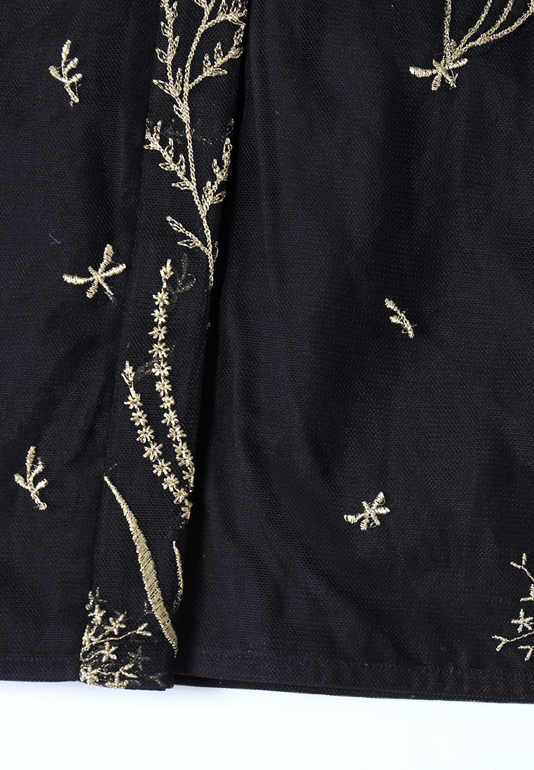 Broderie Dorée Tulle Blouse