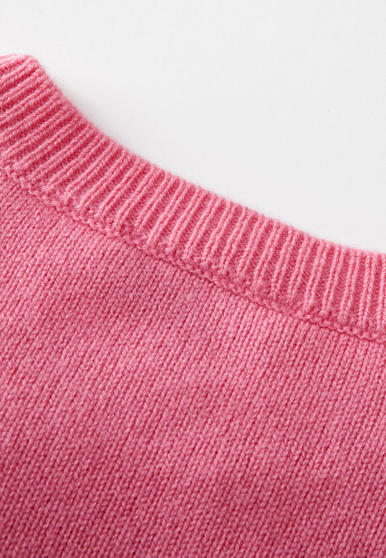 Embroidery-detail Ribbed Jumper