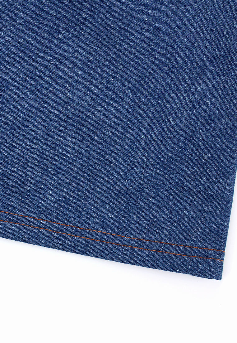 Indigo Bloom Denim Skirt