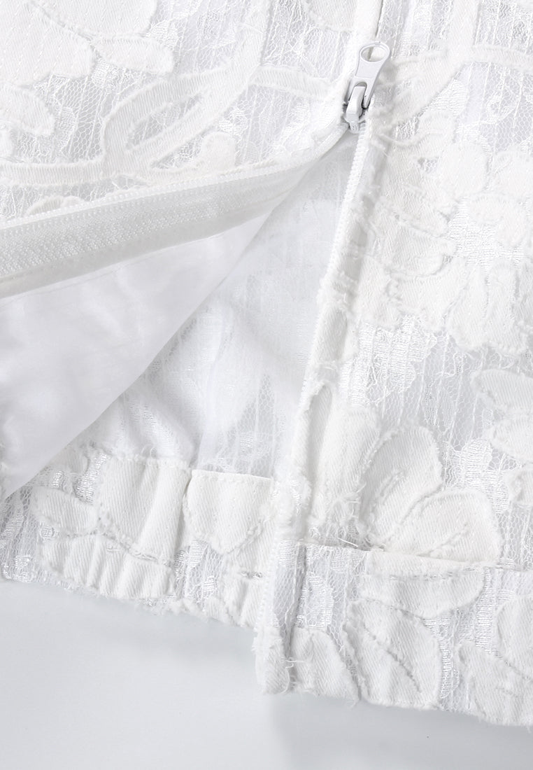 Blanc Florale Sportif Jacket