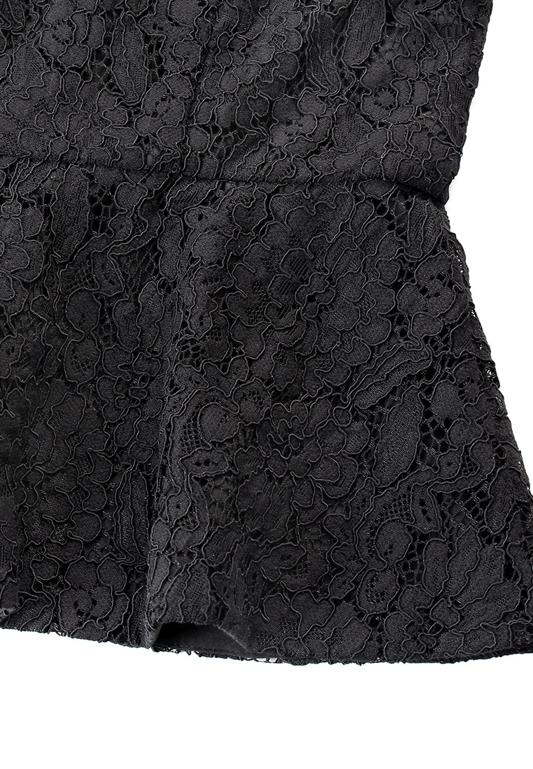 Dentelle Peplum Top