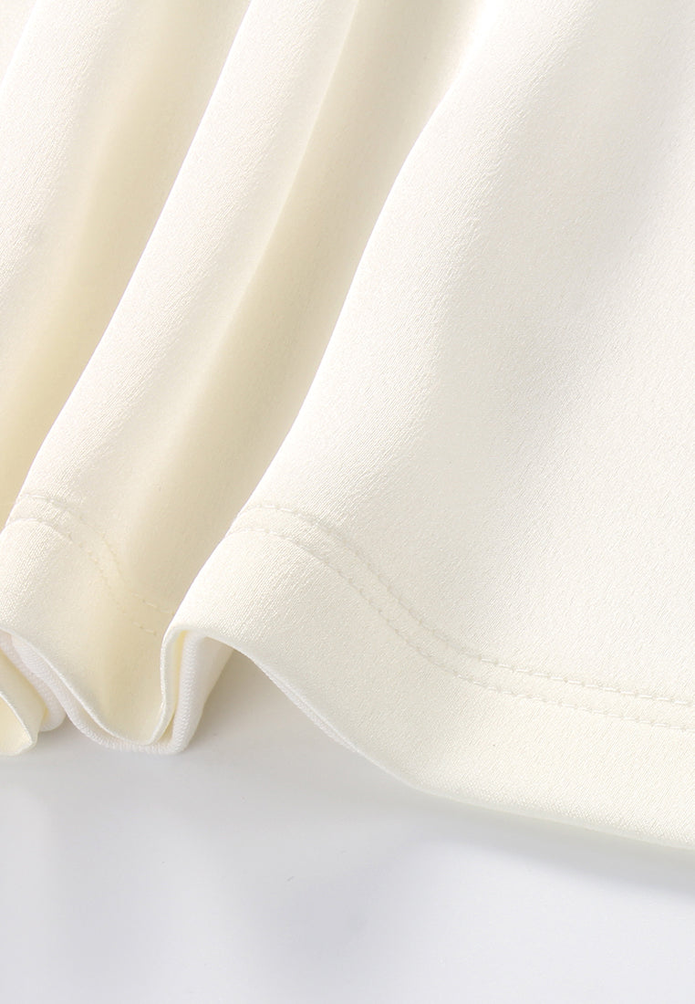Silk Crepe Satin Embellished Blouse