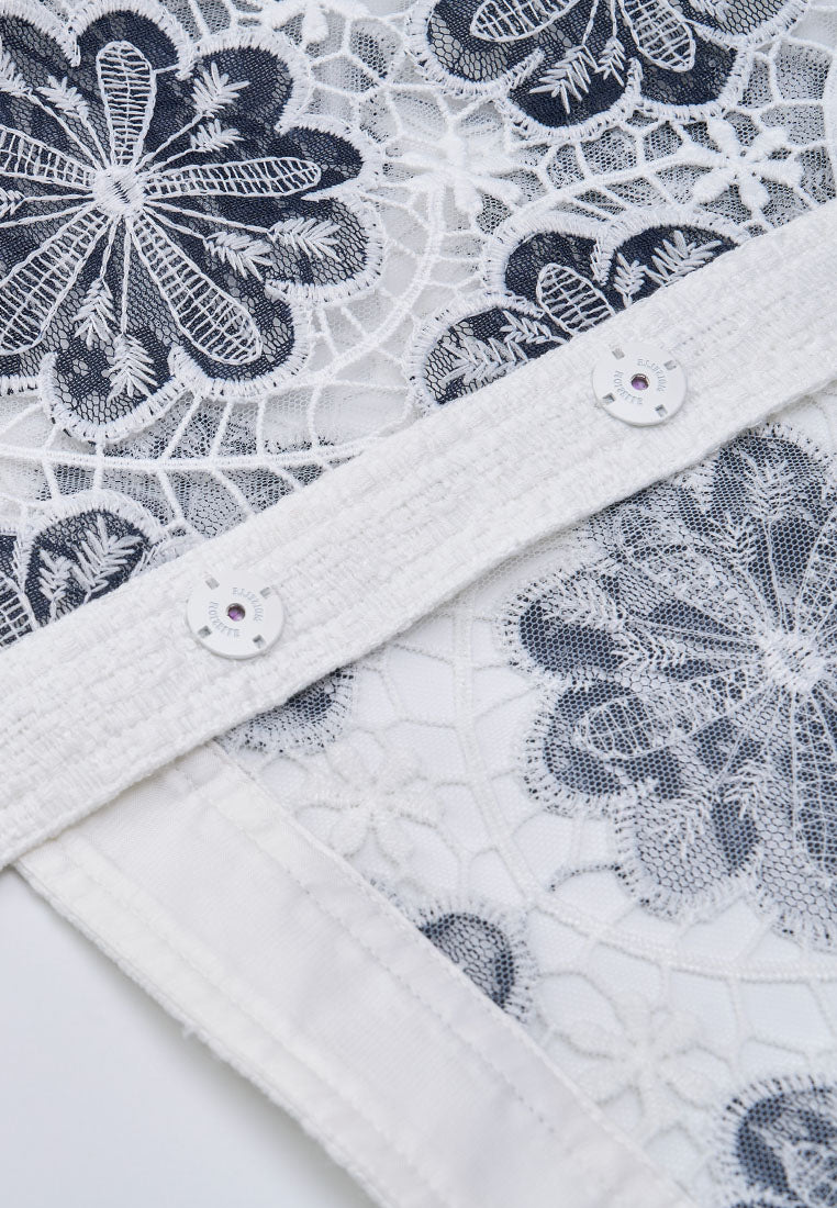 Patchworked Mesh Lace Jacket