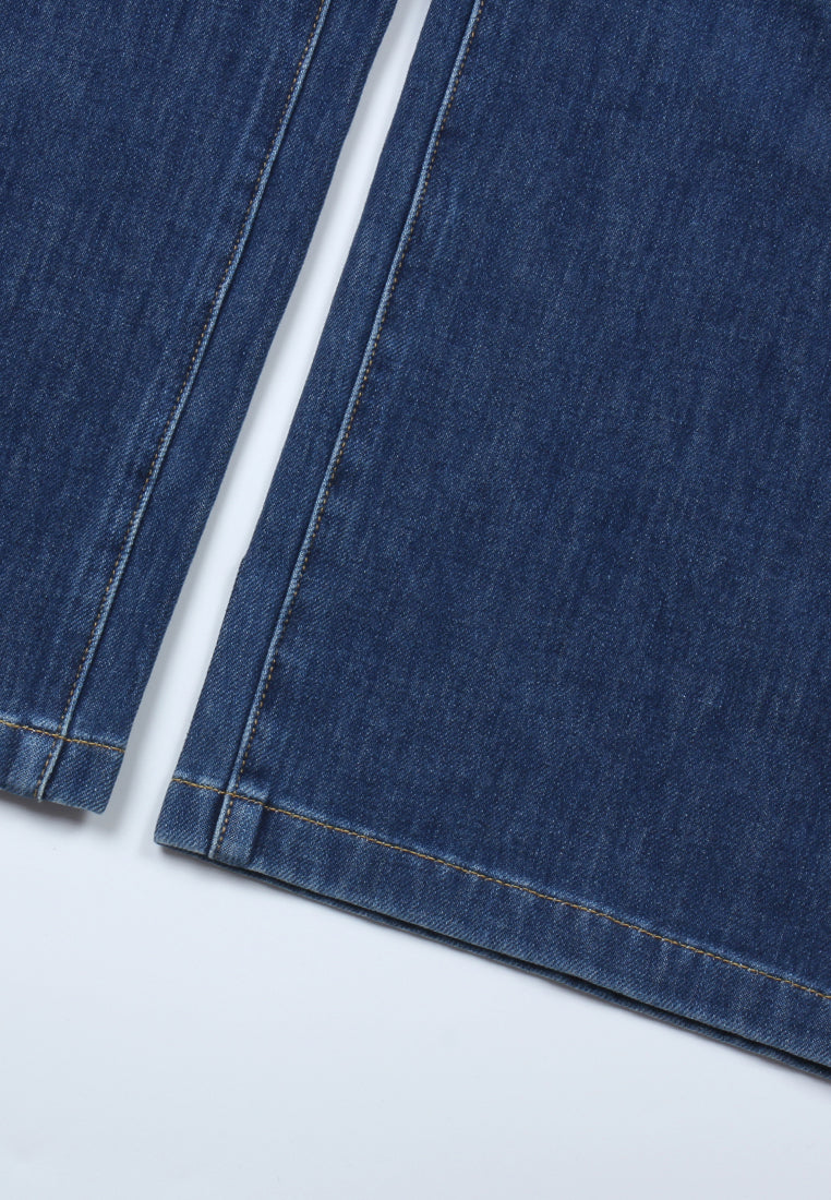 Indigo Frog Loop Trim Jeans