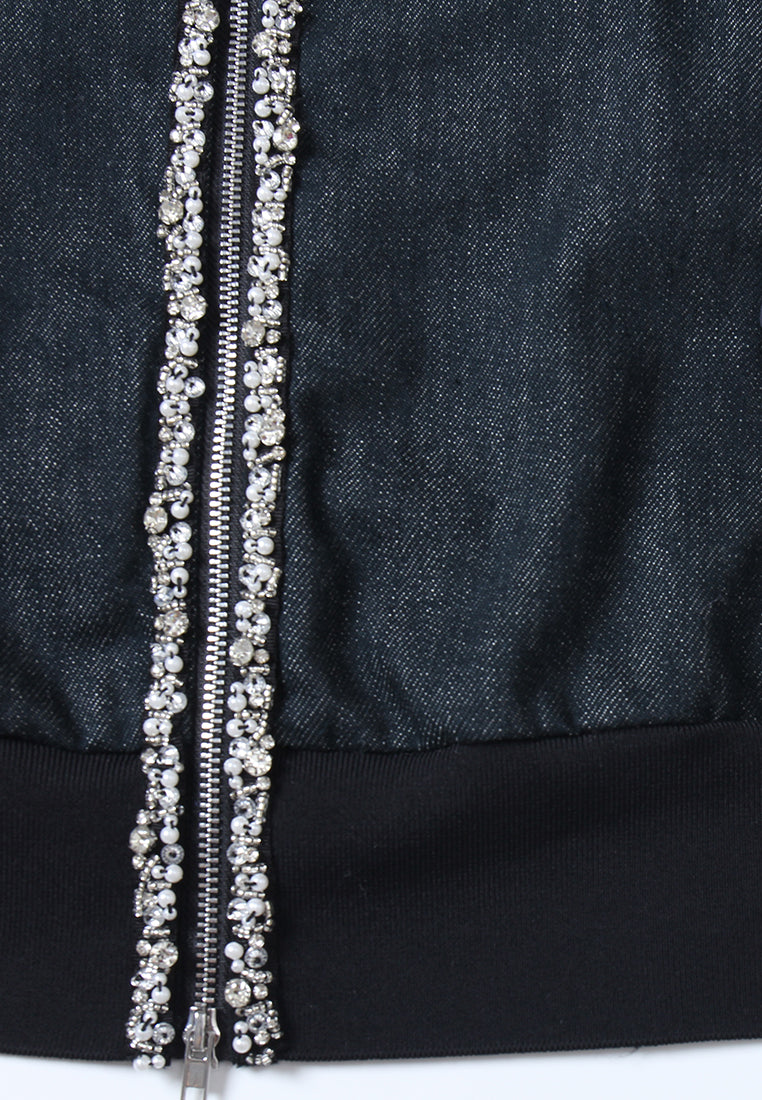 Denim Bijou Trim Jacket
