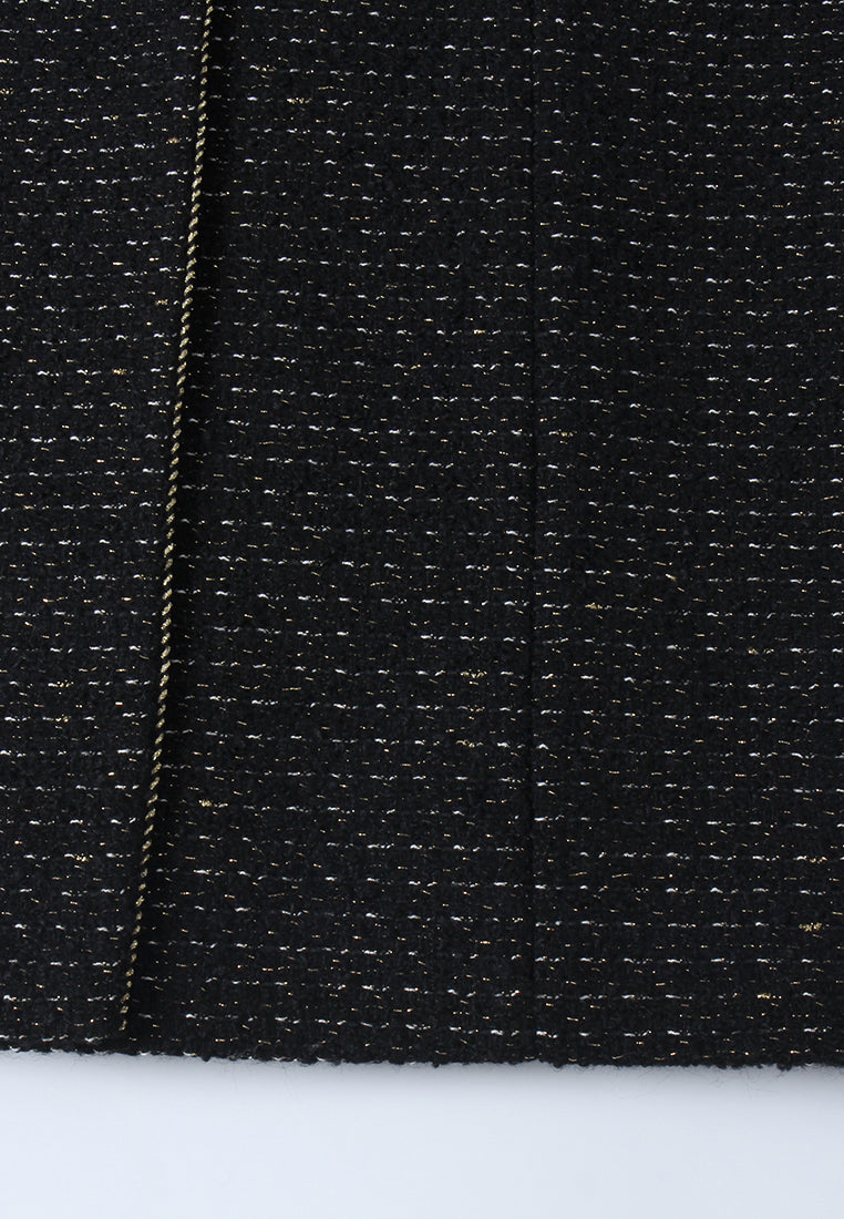 Minuit Chain-Belt Tweed Dress