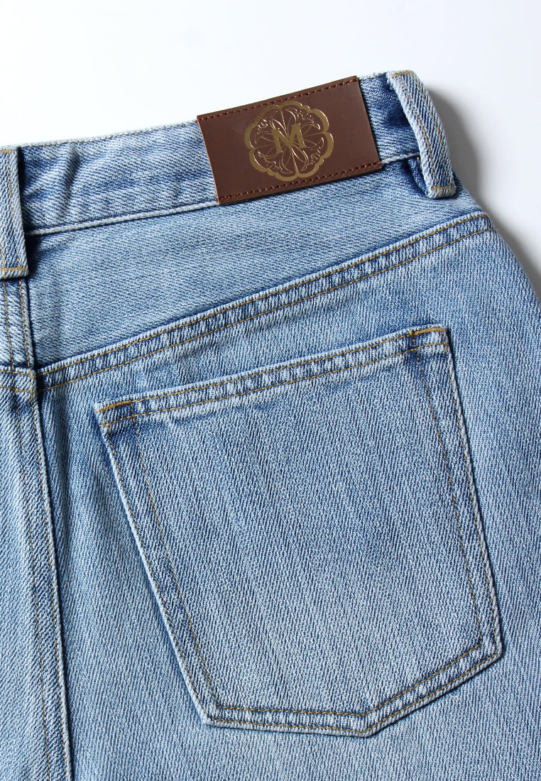 Bleu Ciel Wide-Leg Denim