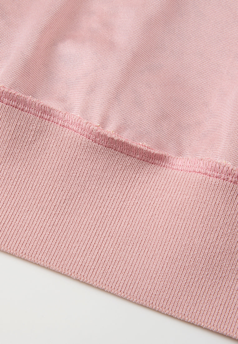 Crochet-lace Crystal-trim Sweatshirt