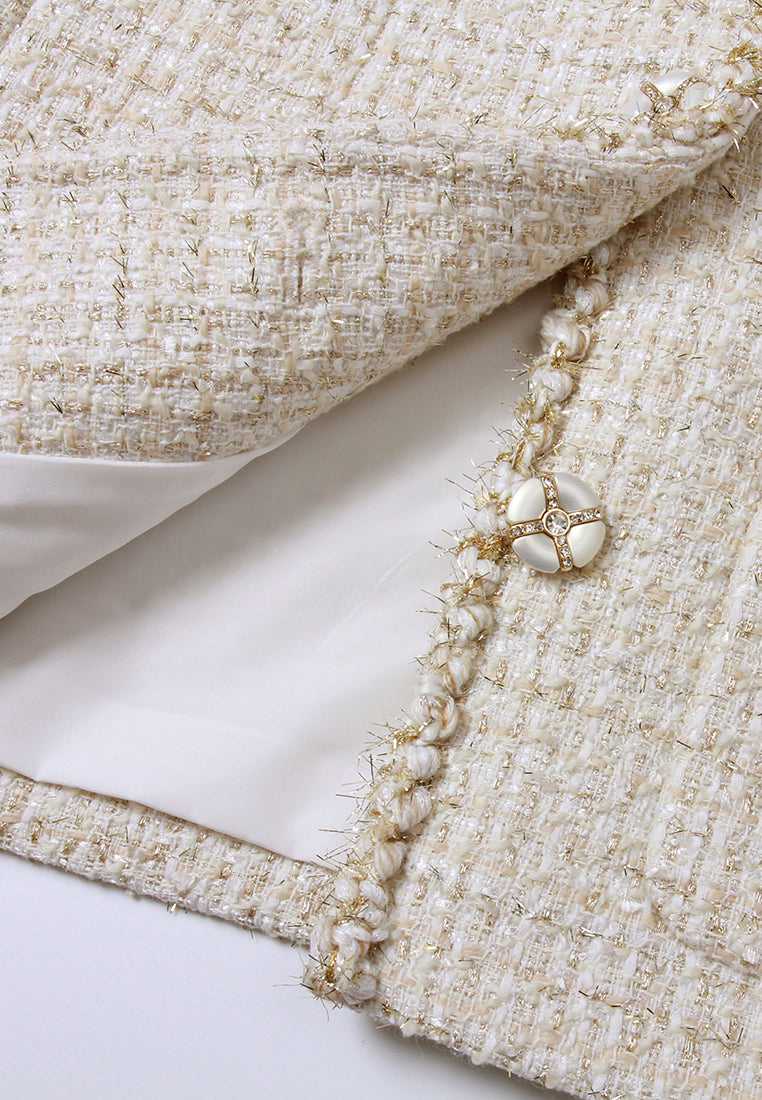 Braided-Trim Tweed Jacket