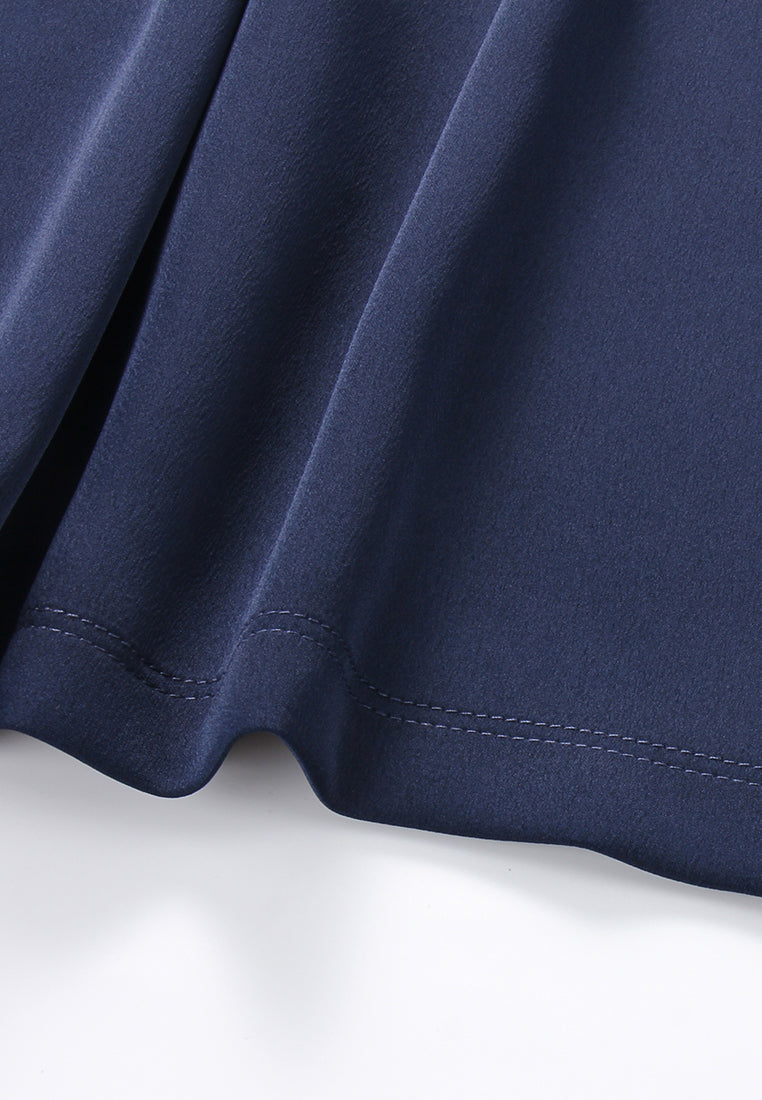 Silk Crepe Satin Embellished Blouse