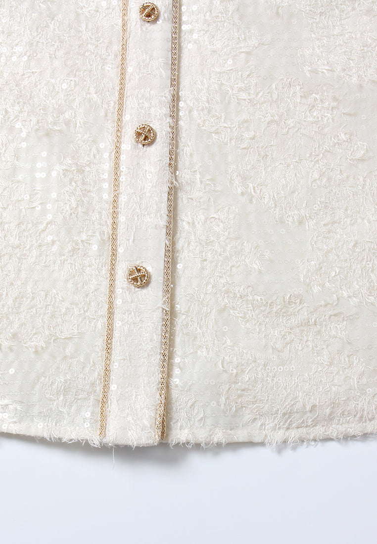 Éclat Contrast-Trim Blouse