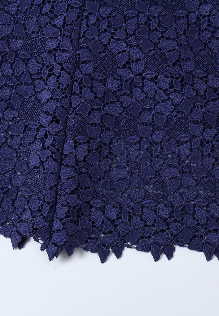 Robe en Dentelle Bleu Minuit