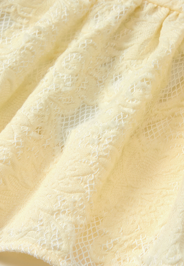 Jacquard Ruffle-hem Embellished Dress