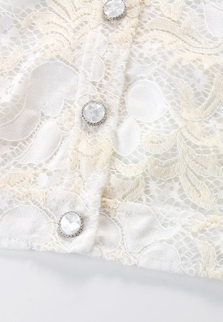 Élégance Perla Lace Blouse
