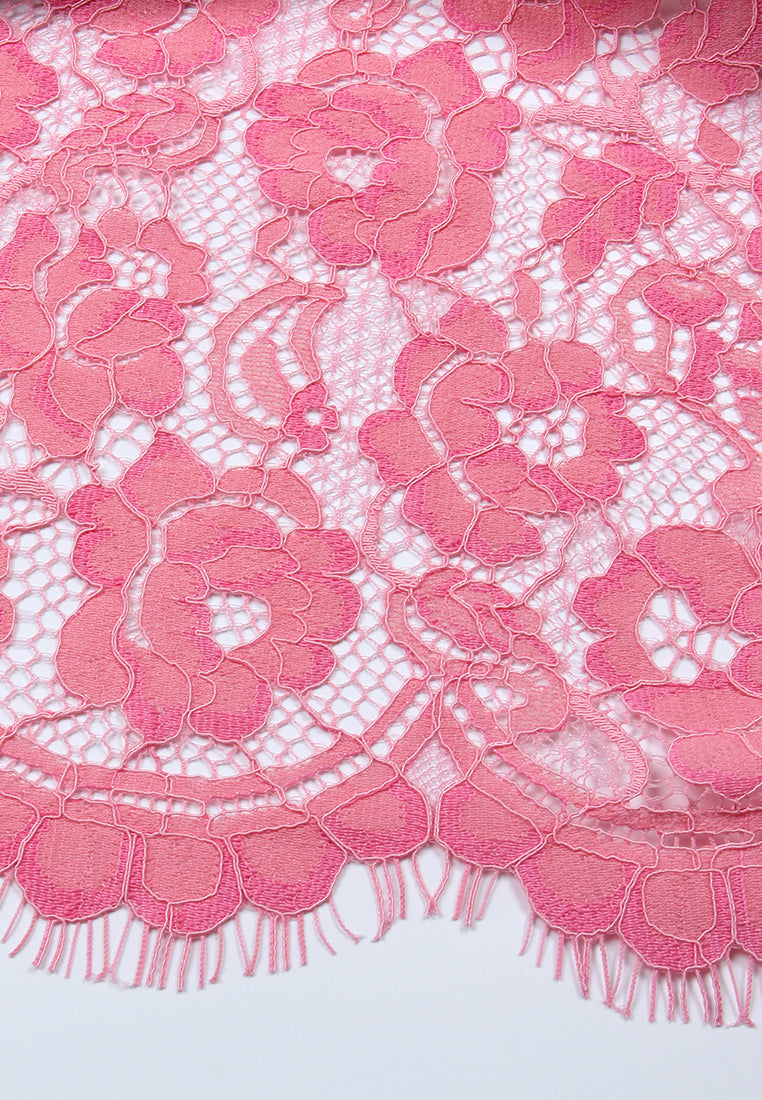 Blush Elegance Lace Skirt