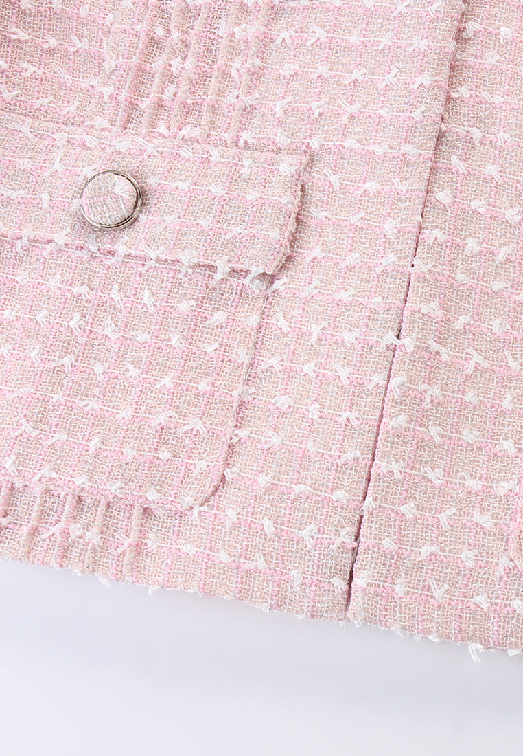 Rosé Lumière Tweed Jacket