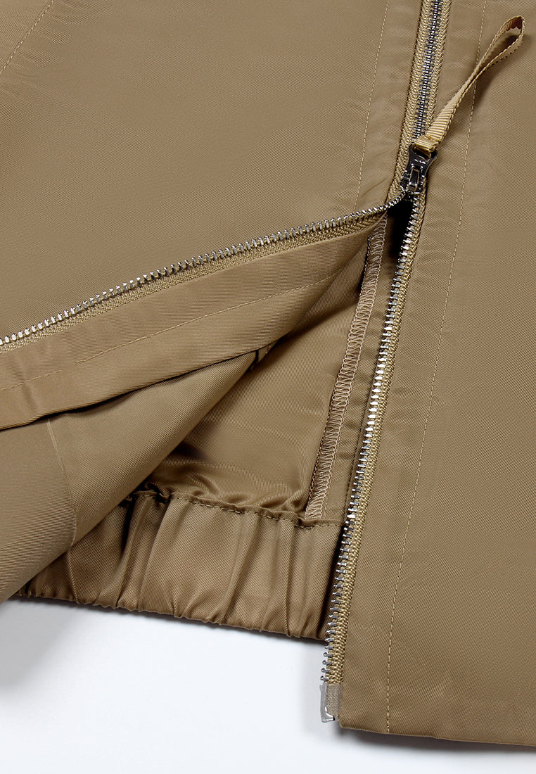 Beige Chic Zip Vest