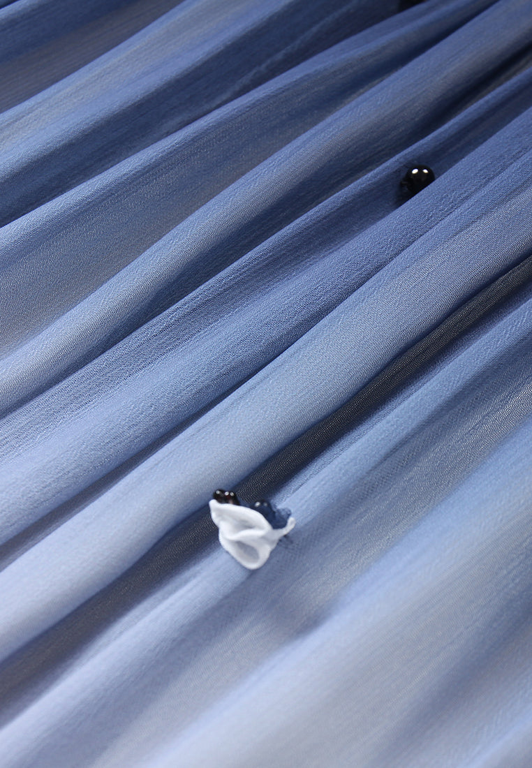 Snowdrop Ombre Pleated Skirt