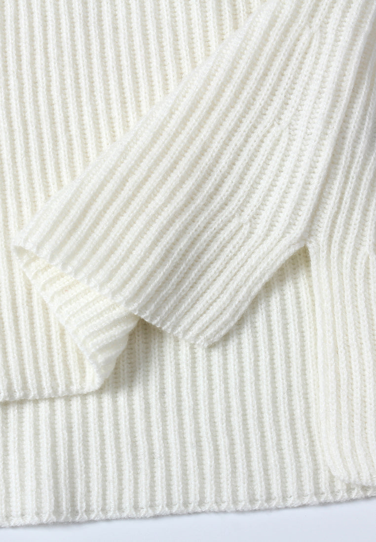 Broderie Fleurie Ribbed Knit Top