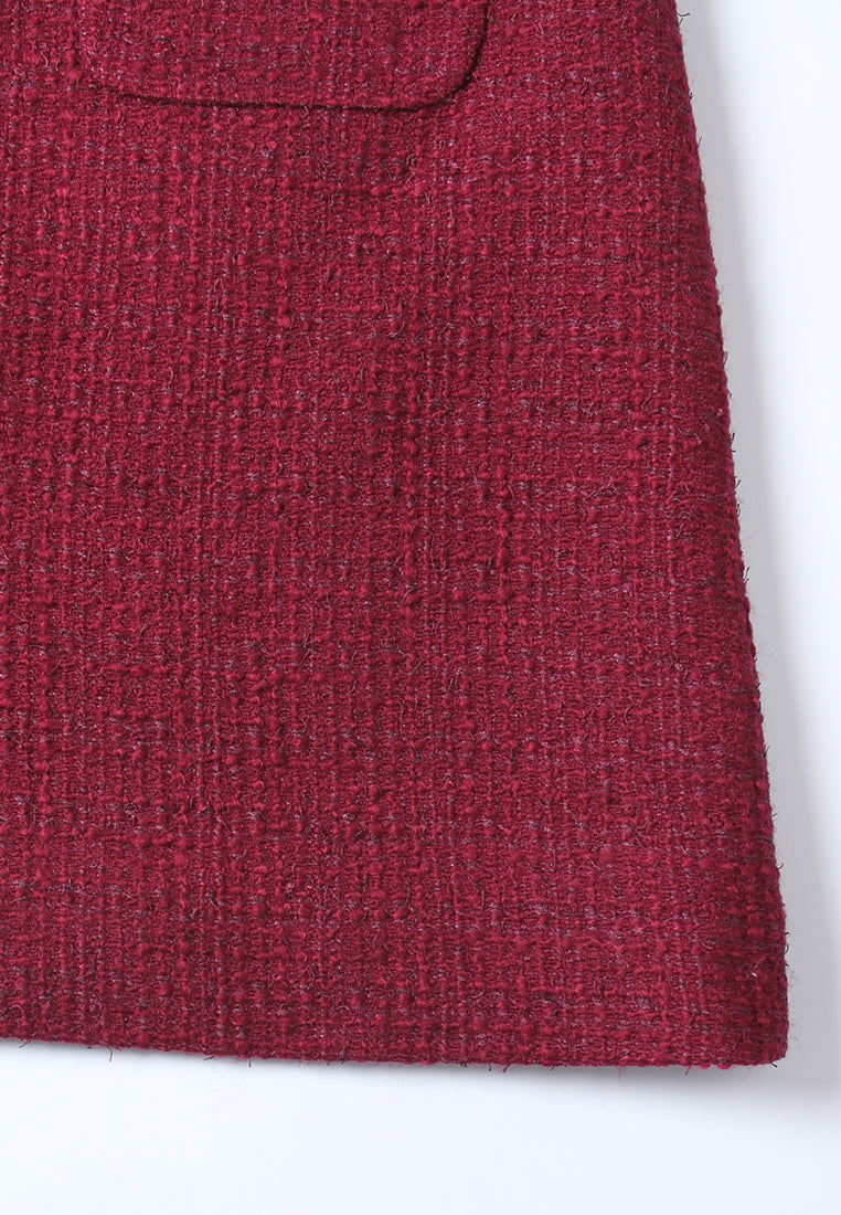 Bordeaux Bijou Pocket Dress