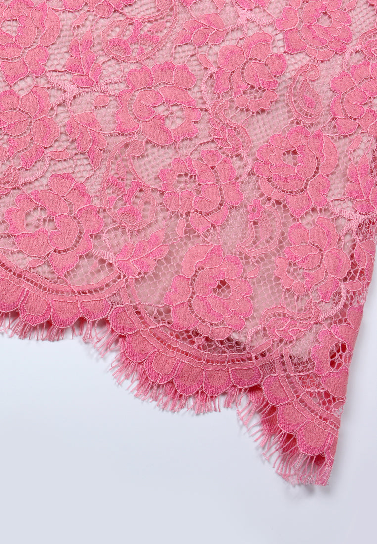 Blush Elegance Lace Dress