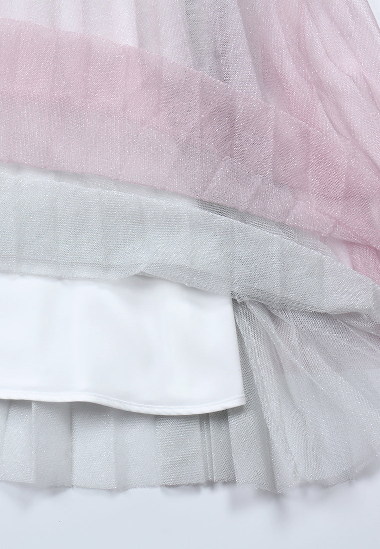 Blush Bloom Pleated Skirt