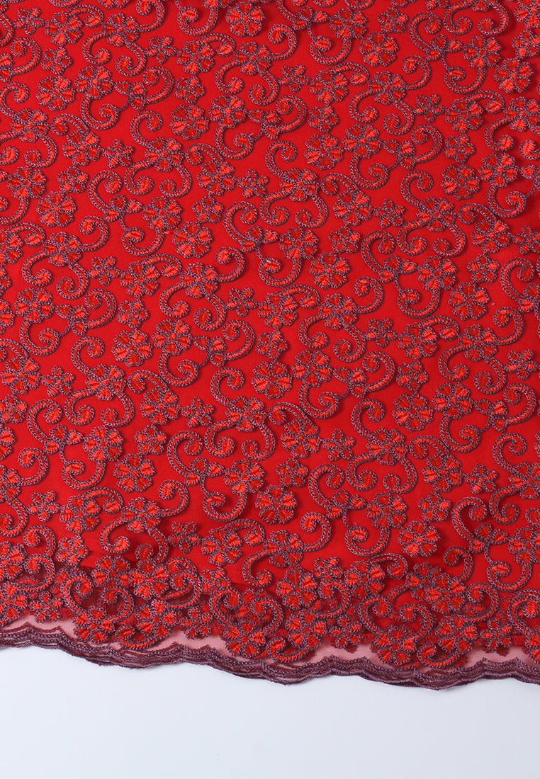 Rosette Vale High-Neck Dress