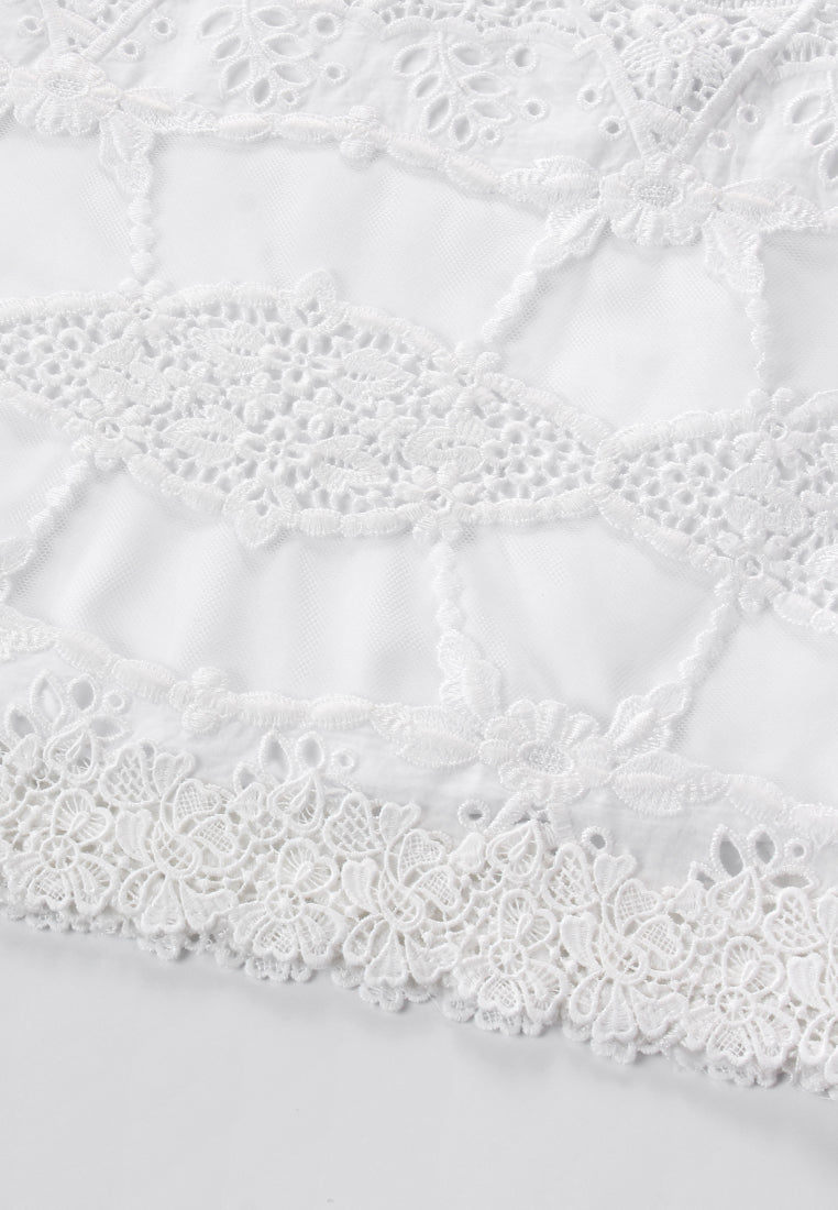 Ivory Dentelle Fleuris Dress